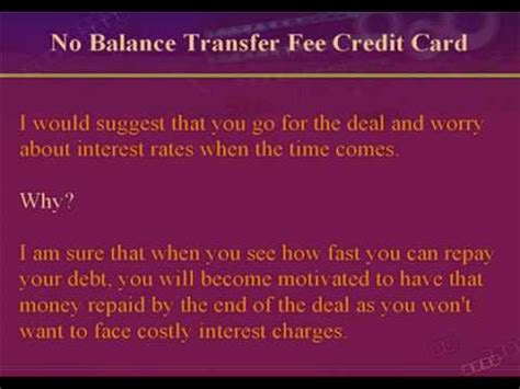 Check spelling or type a new query. No Balance Transfer Fee Credit Card - YouTube