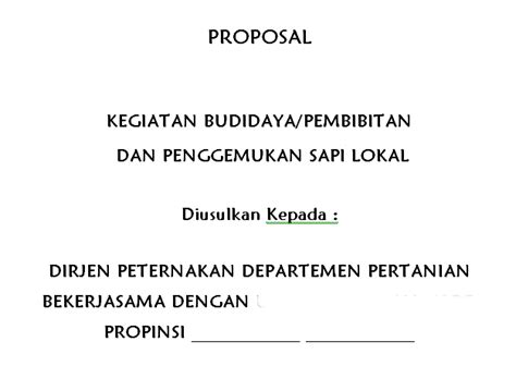 Draft Proposal Peternakan Sapi Oleh Kelompok Usaha - Tatausaha.NET
