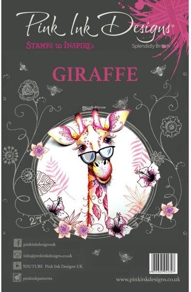 Pink Ink Designs A5 Clear Stamp Set Giraffe Pink Ink Hixxysoft