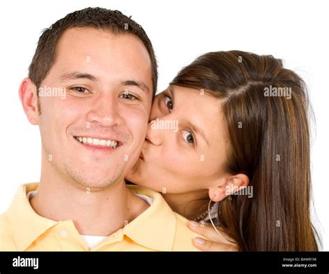 Couple Kissing Portrait Stock Photo Alamy