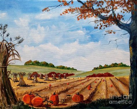 Autumn Farm Harvest Painting By Lee Piper Fine Art America