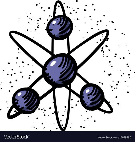 Cartoon Image Of Atom Icon Atom Symbol Royalty Free Vector