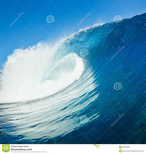 Beautiful Blue Ocean Wave Stock Photo Image Of Landscape 22656686