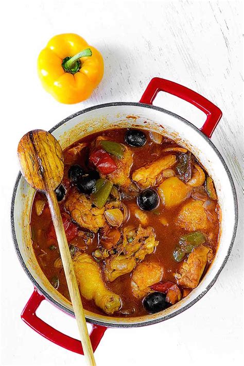 Oven broiled steak ingredients & cooking tools: Italian Pepper and Chicken Stew