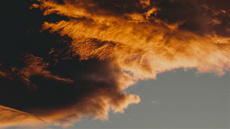 Download Wallpaper 2560x1440 Clouds Sky Sunset Porous Dark