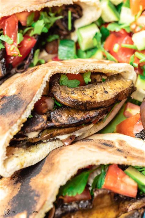 Meaty Vegan Shawarma With Mushrooms The Mediterranean Dish