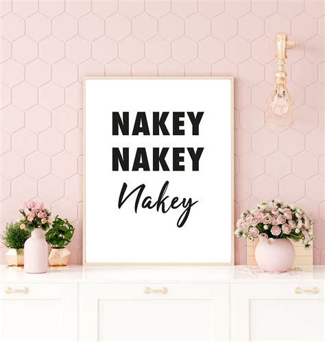 Nakey Nakey Nakey Print Printable Wall Art Toilet Wall Art Etsy Wall Printables Etsy Wall
