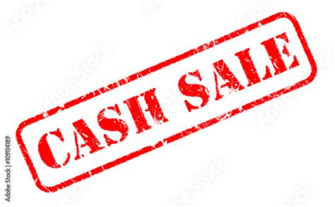 Cash Sale Red Rubber Stamp Text On White Stock Photo And Royalty Free