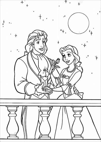 Beast Coloring Beauty Pages Enchanted Disney Belle