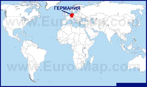 Карты Германии Подробная карта Германии на русском языке с городами