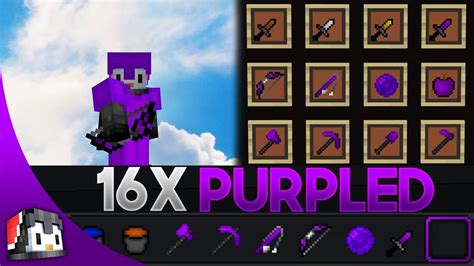 Purpled 16x Mcpe Pvp Texture Pack Fps Friendly Youtube