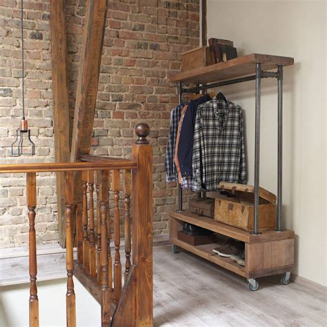 Behind your clothes rod stands a wall just itching to be used. Nene Industrial Style Clothing Storage Unit By Cosy Wood ...