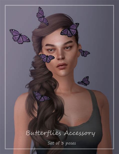Butterflies Accessory Sims 4 Black Hair Sims 4 Dresses Sims 4 Body