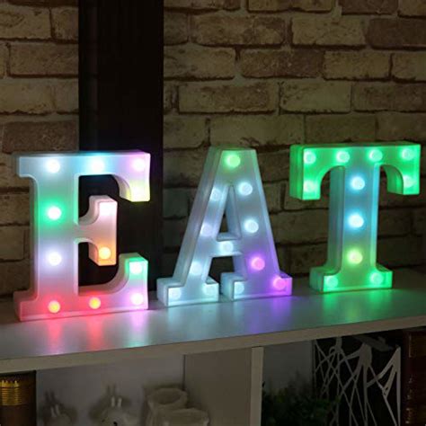 Getuscart Colorful Led Marquee Letter Lights With Remote Color