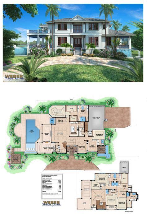 Caribbean House Plan Contemporary Luxury Beach Home Floor Plan