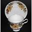 Queen Anne Golden Brown Flowers Teacup At Classy Option  Vintage