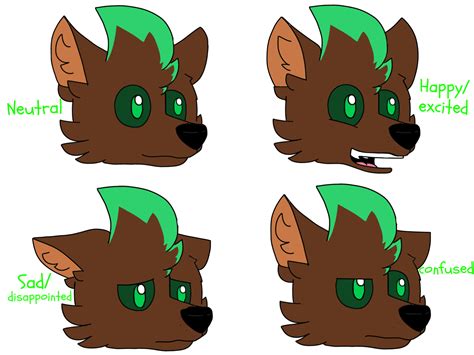 My Fursona With Different Expressions By Eddieanimate On Deviantart