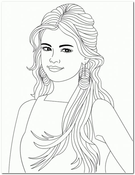 Coloring Pages Girls Hair Clip Art Library