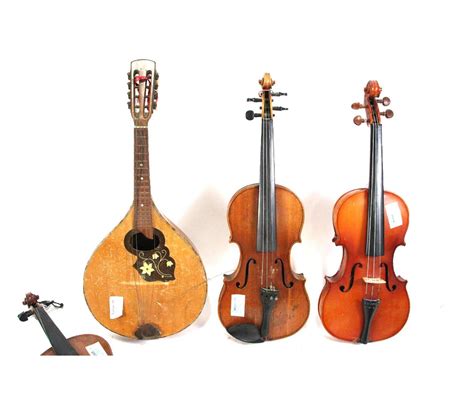 Sold Price Mixed Lot Of Six Antique Musical Instruments July 6 0122