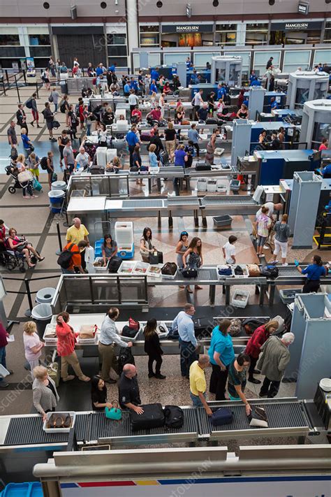 Security Screening Denver Airport Stock Image C Science