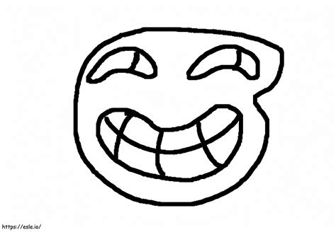 Trollface 5 Coloring Page