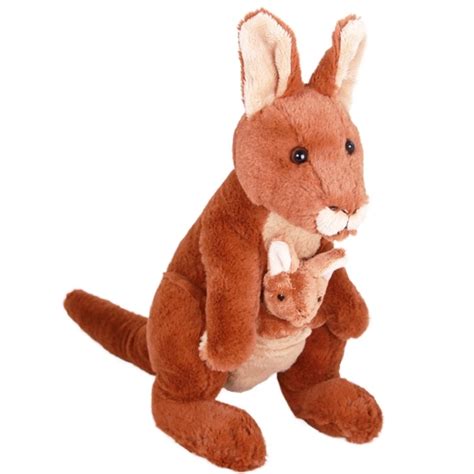 Australian Kangaroo With Joey Plush Toyroobymediumminkplush