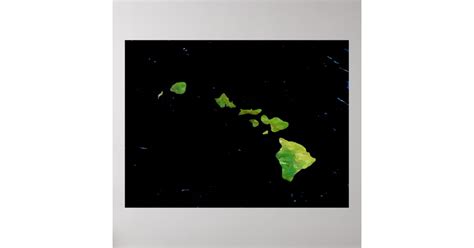 Hawaiian Island Chain In Abstract Art Poster Zazzle