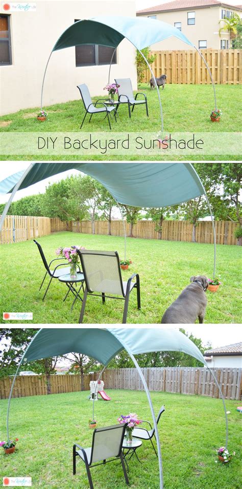 Diy Pvc Canopy For Backyard Shade The Kreative Life Backyard Shade