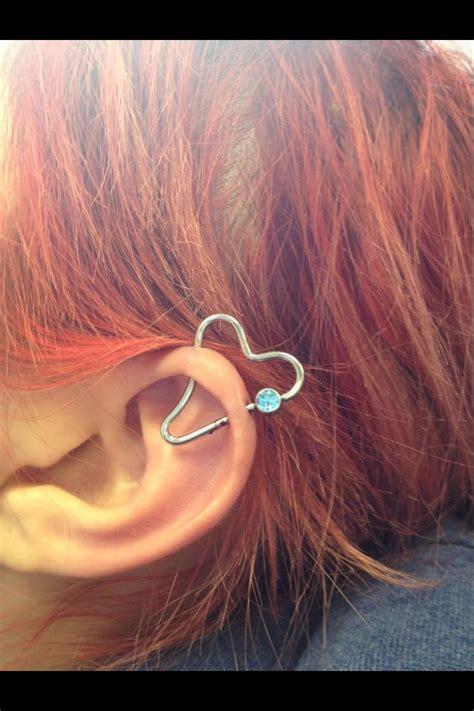 Helix Heart Piercing Gem Ear Heart Piercing Ear Ear Cuff