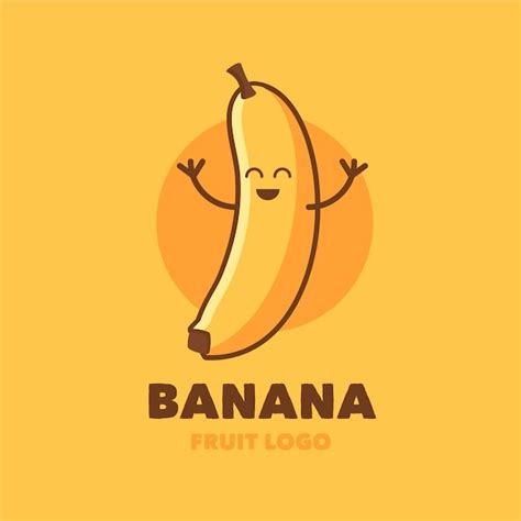 Free Vector Happy Banana Character Logo