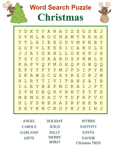 10 Best 100 Word Search Printable Christmas Word Search Printable