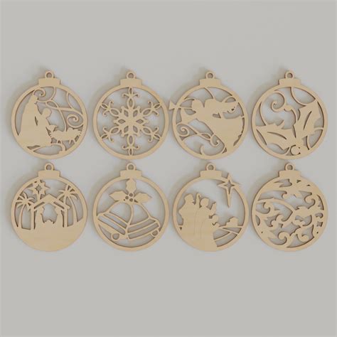 Christmas Ornaments 3 Cutout Double Cut Designs Llc