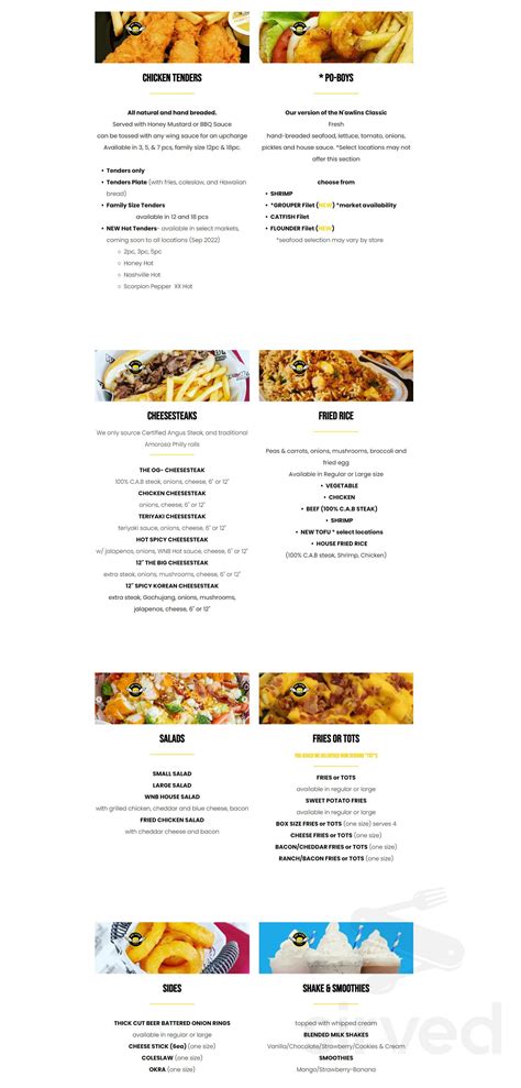 WNB Factory - Wings & Burger menu in Lawrenceville, Georgia, USA