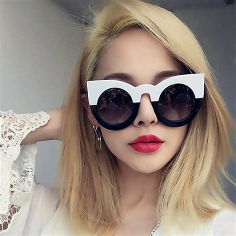 2018 Thick Frame Cat Eye Sunglasses Women Ladies Fashion Brand Designer