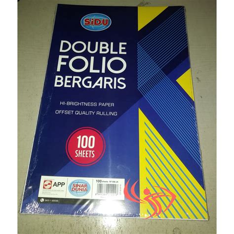 Di iprice, anda bisa mengecek daftar harga produk kertas folio dengan variasi harga mulai dari idr rp 30.000 hingga idr rp 14.742.300. Kertas double folio bergaris 100 lembar | Shopee Indonesia