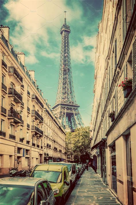 Eiffel Tower Seen From The Street Eiffel Tower Paris City Guide