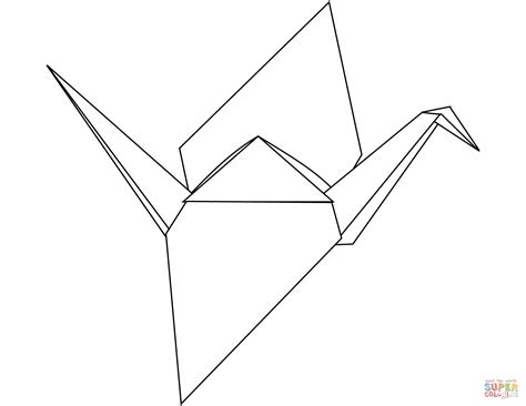 Origami Crane Coloring Page Free Printable Coloring Pages