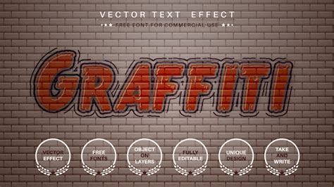 Premium Vector Graffity Edit Text Effect Font Style