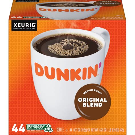 Dunkin Original Blend K Cup Pods For Keurig K Cup Brewers Medium