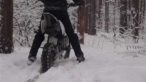Pitbike Fun In Deep Snow Youtube