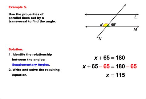 Math Examples Collection Equations With Angles From Parallel Lines Cut
