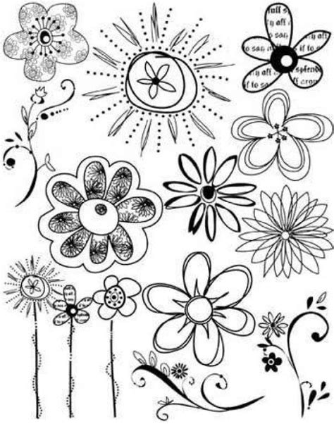 Flower Doodle Art Coloring Pages