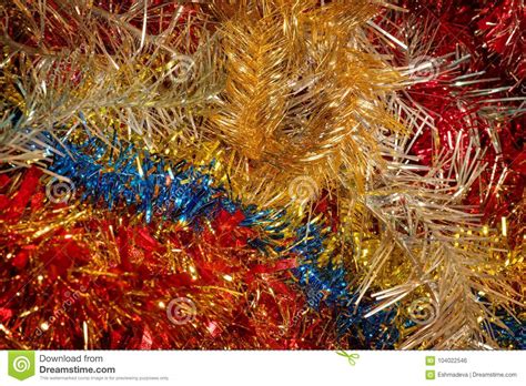 Large Bright Colorful Christmas Tinsel Heap Stock Photo Image Of Xmas