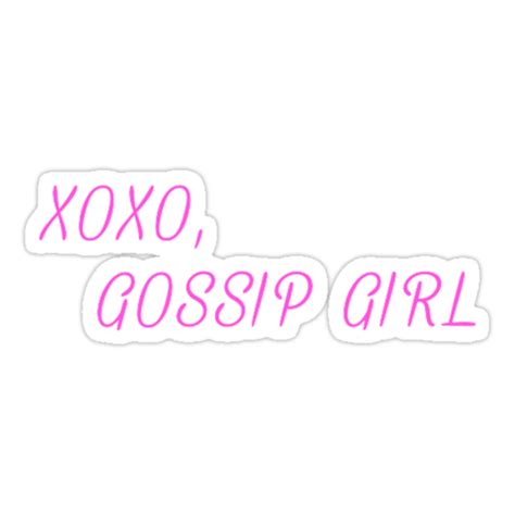 xoxo gossip girl stickers by rachelbubble redbubble