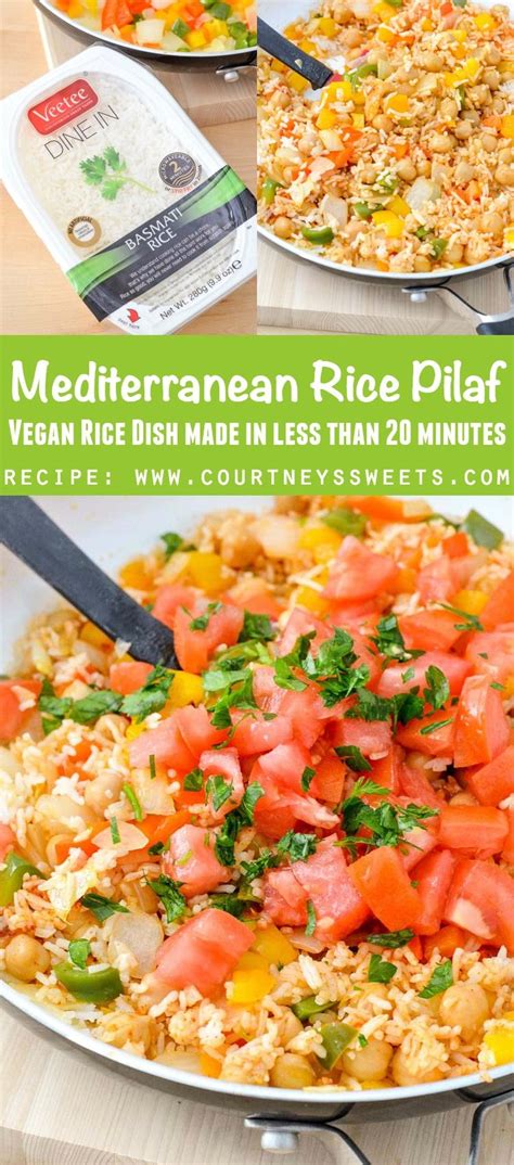 Quick And Easy Mediterranean Rice Pilaf Vegan Rice Dish Made In Less