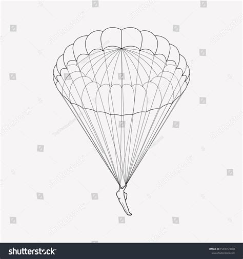 Parachute Icon Line Element Vector Illustration Stock Vector Royalty