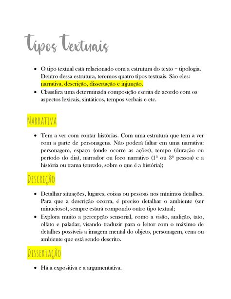 Português Tipos textuais tipos textuais O tipo textual está