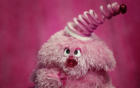 Pink Fur Plush Toy Hd Wallpaper Wallpaper Flare