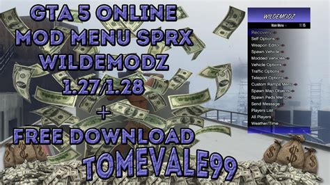 Here is the sprx file; PS3/1.27/1.28 GTA V ONLINE BEST MOD MENU SPRX WILDEMODZ ...