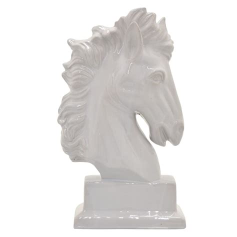 Winston Porter Eliott Ceramic Horse Head Bust Wayfair